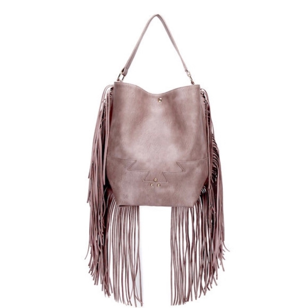 💕 1 left! Gray Fringe Bohemian Bag 💕
